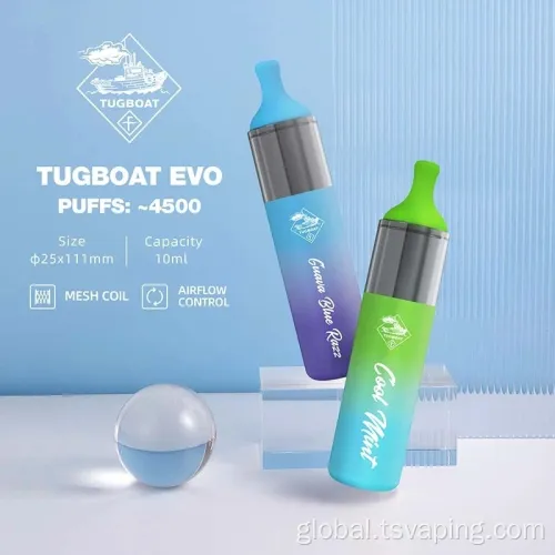 TUGBOAT EVO Disposable Vape 12ml EVO 4500 Puffs 12ml Atomizer Original Pod E-Cigarette Supplier